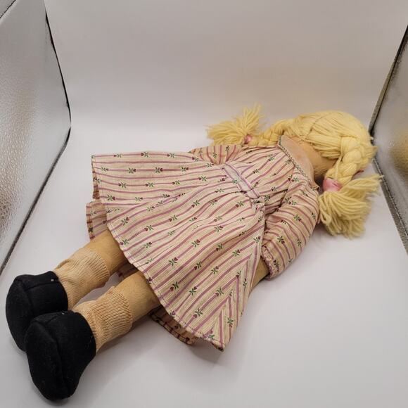 Antique Cloth Rag Doll Primitive Folk Art Style Hand Painted Vintage 16" - Picture 3 of 6